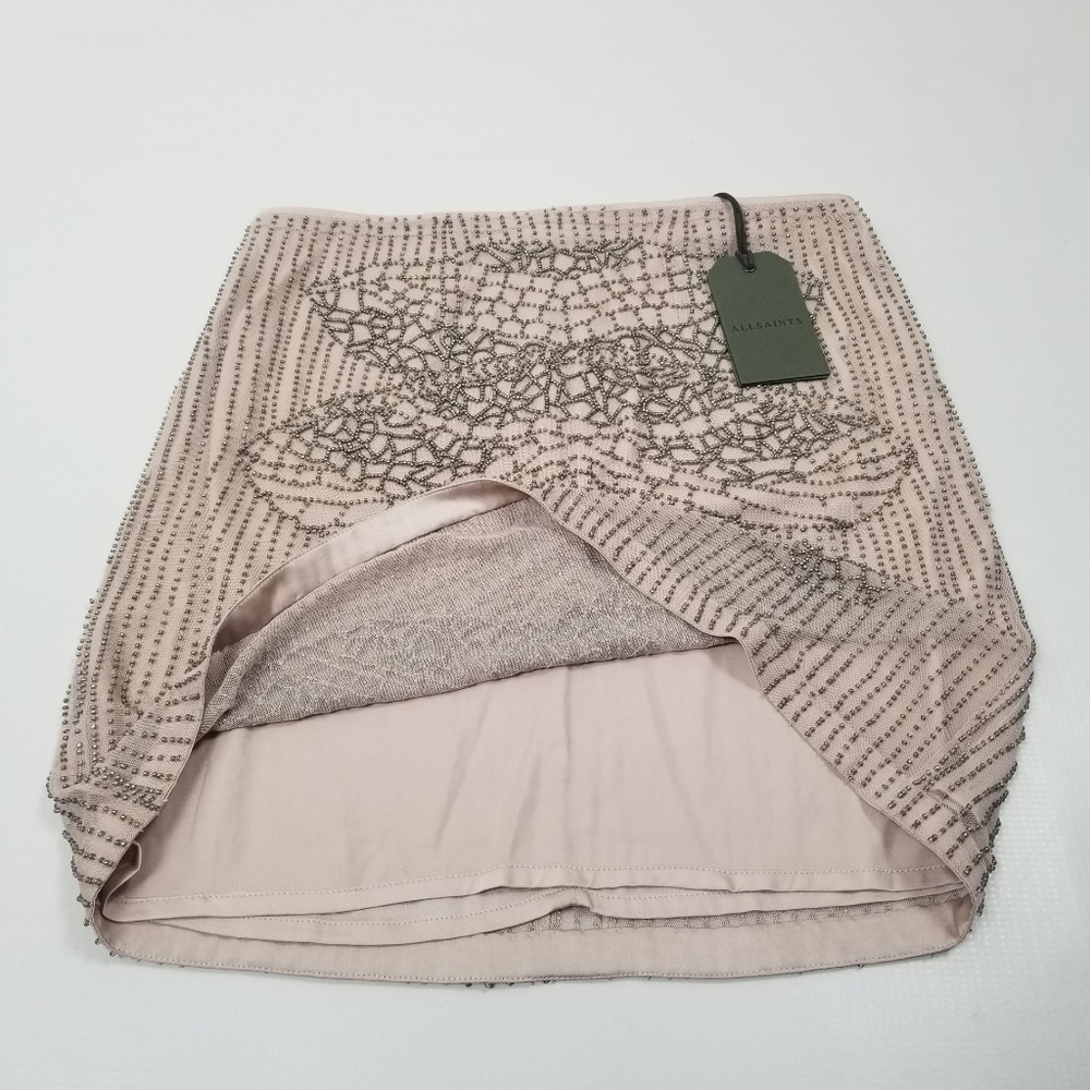 All Saints Brielle Beaded Embellished Skirt Size 4 NWT - Picture 2 of 7